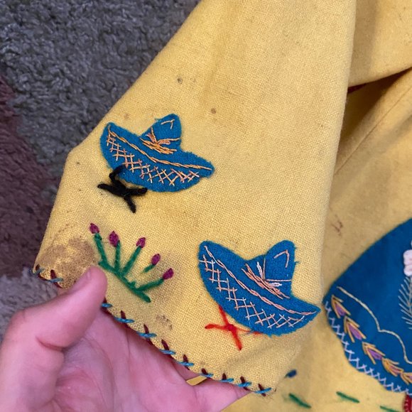 vintage Embroidered MEXICO jacket sweater cardigan - Picture 3 of 6